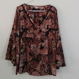 Avenue Bell Sleeve Blouse